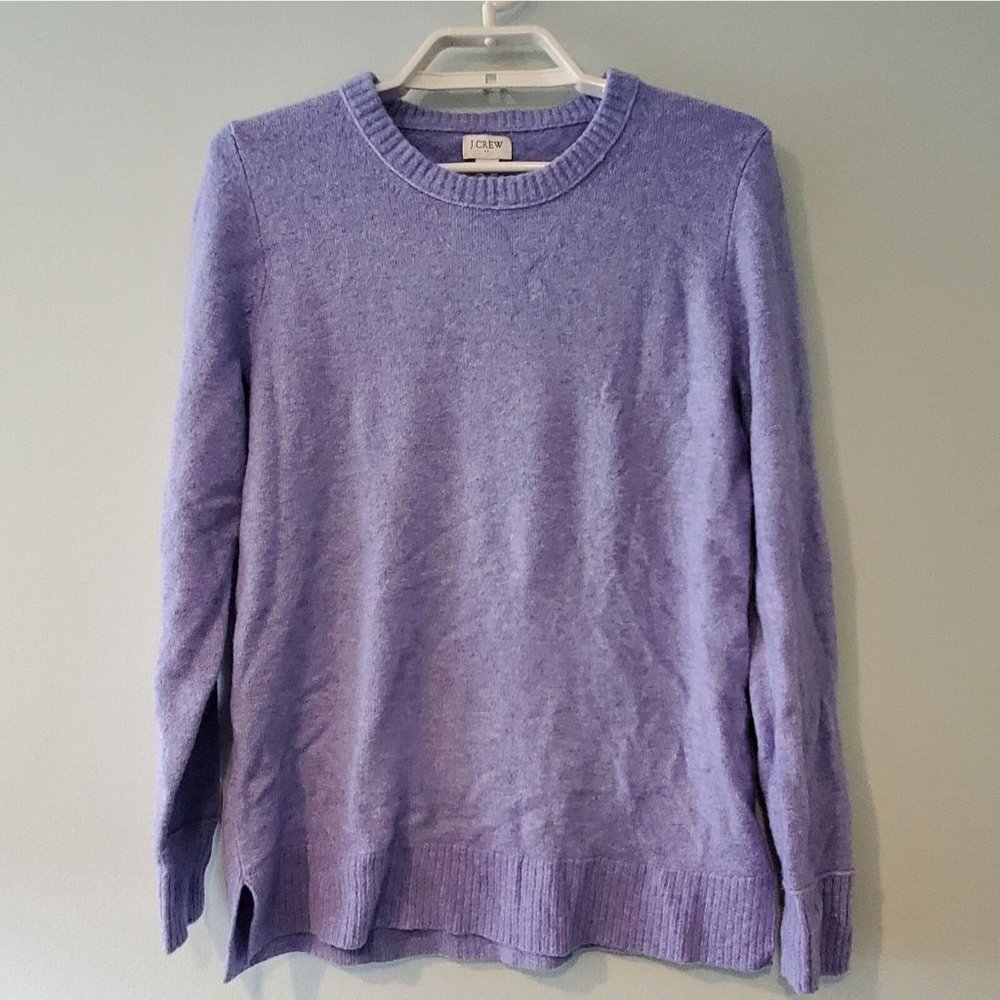J Crew Factory Sweater womens Small wool blend purple blue